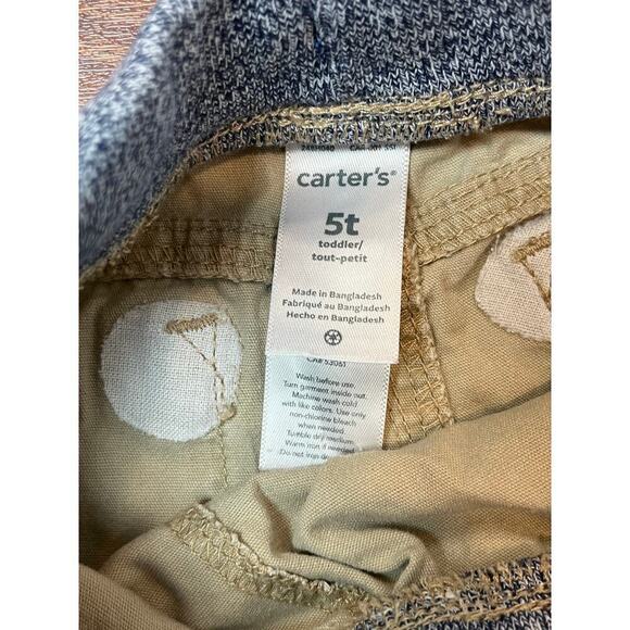 Carter's Boys 5T Khaki Drawstring pull on pants. Casual/School. Pockets. Toddler - Picture 4 of 4